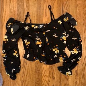 Off the shoulder crop top